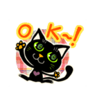黒猫ポエタのかわいい日常スタンプ（個別スタンプ：15）