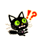 黒猫ポエタのかわいい日常スタンプ（個別スタンプ：16）