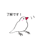 丁寧な白文鳥（個別スタンプ：2）