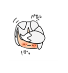 白いきつねののんびりスタンプ（個別スタンプ：8）