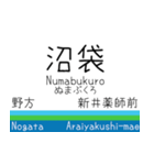 西武鉄道新宿線の駅標スタンプ（個別スタンプ：6）