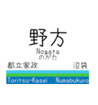 西武鉄道新宿線の駅標スタンプ（個別スタンプ：7）
