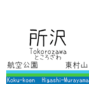 西武鉄道新宿線の駅標スタンプ（個別スタンプ：22）