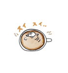 コーヒー好きな働くアワアワちゃん（個別スタンプ：16）