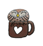 ダルマふくろうちゃん（個別スタンプ：3）