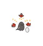 赤いとりと黒いとり（個別スタンプ：8）