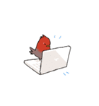 赤いとりと黒いとり（個別スタンプ：18）