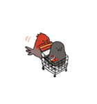 赤いとりと黒いとり（個別スタンプ：23）