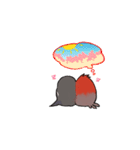 赤いとりと黒いとり（個別スタンプ：34）