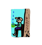 [敬語バージョン]お絵書きオレンジわんわん（個別スタンプ：9）