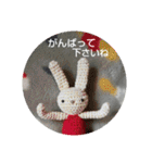 編みウサさんと仲間達(敬語編)（個別スタンプ：5）