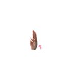手話(指文字で会話(あ-た))（個別スタンプ：3）