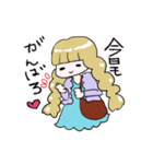 天真爛漫おさげちゃん(おんなのこ)（個別スタンプ：6）