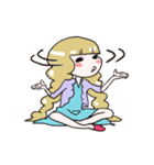 天真爛漫おさげちゃん(おんなのこ)（個別スタンプ：34）