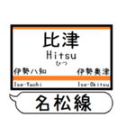 三重名松線 参宮線 駅名 シンプル＆いつでも（個別スタンプ：14）