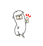 アルパカの「しろ」。（個別スタンプ：6）