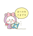 【丁寧】リボンちゃん×アクマちゃん（個別スタンプ：1）