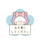 【丁寧】リボンちゃん×アクマちゃん（個別スタンプ：3）