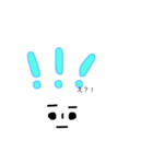 お顔のれたラップくん。大きい文字（個別スタンプ：11）