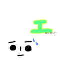 お顔のれたラップくん。大きい文字（個別スタンプ：12）