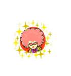 ピンクアフロ（個別スタンプ：2）