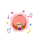 ピンクアフロ（個別スタンプ：3）
