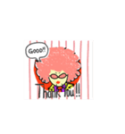 ピンクアフロ（個別スタンプ：5）