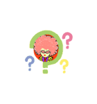 ピンクアフロ（個別スタンプ：6）