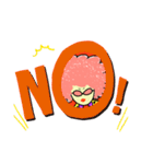 ピンクアフロ（個別スタンプ：9）