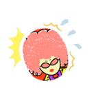 ピンクアフロ（個別スタンプ：12）