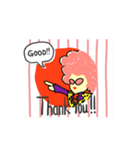 ピンクアフロ（個別スタンプ：23）