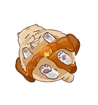 ガラスの上に座ったにゃん！（個別スタンプ：3）