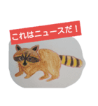 水彩色鉛筆で描いた北国の生き物たち（個別スタンプ：16）