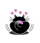 ねことんとん 黒猫の身振り01（個別スタンプ：3）