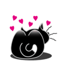 ねことんとん 黒猫の身振り01（個別スタンプ：4）
