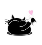 ねことんとん 黒猫の身振り01（個別スタンプ：7）