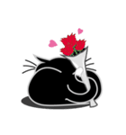ねことんとん 黒猫の身振り01（個別スタンプ：9）