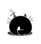 ねことんとん 黒猫の身振り01（個別スタンプ：21）