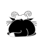 ねことんとん 黒猫の身振り01（個別スタンプ：22）