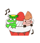 カッパとブタ夫婦の春と夏（個別スタンプ：4）