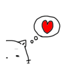 ゆるーい白猫さんスタンプ（個別スタンプ：38）