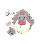 らくがきマンドリル（個別スタンプ：13）