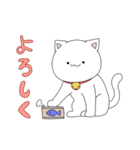 丸くて白いネコちゃん（個別スタンプ：12）