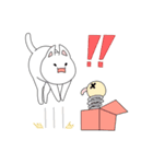 丸くて白いネコちゃん（個別スタンプ：16）