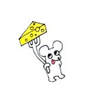 チーズ大好きねずみのグレーくん❣️（個別スタンプ：2）
