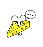チーズ大好きねずみのグレーくん❣️（個別スタンプ：3）