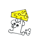 チーズ大好きねずみのグレーくん❣️（個別スタンプ：4）