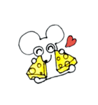 チーズ大好きねずみのグレーくん❣️（個別スタンプ：9）