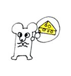 チーズ大好きねずみのグレーくん❣️（個別スタンプ：22）