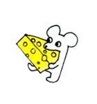 チーズ大好きねずみのグレーくん❣️（個別スタンプ：24）